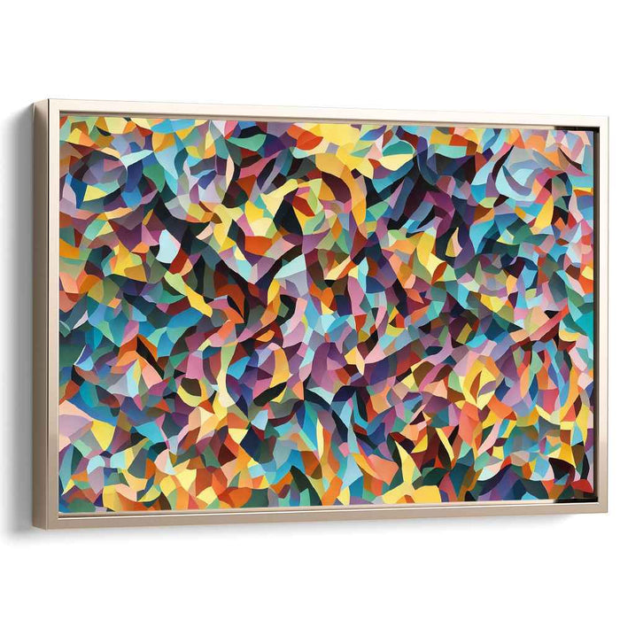 Chaos Spectrum Symmetry Burst: Abstract Geometric Color Explosion Canvas Art Print