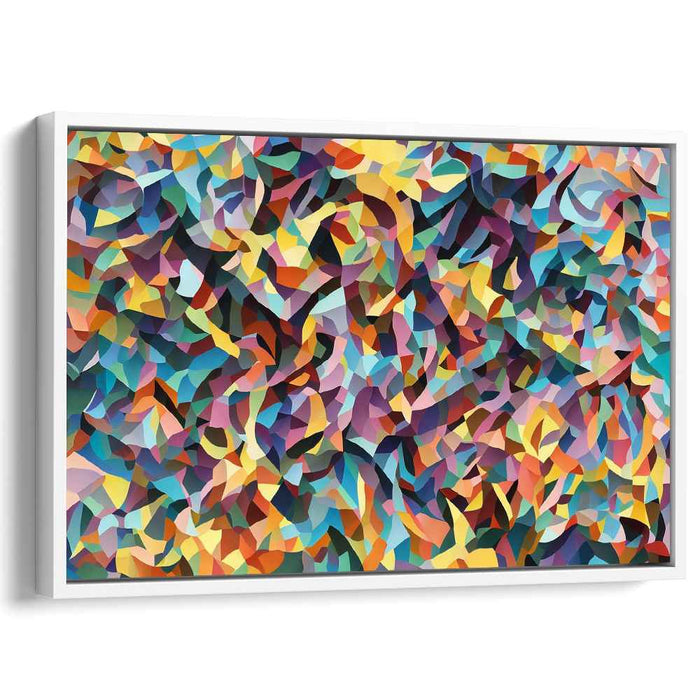 Chaos Spectrum Symmetry Burst: Abstract Geometric Color Explosion Canvas Art Print