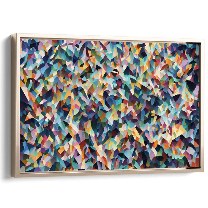 Fragmented Realities Merge: Modern Cubist-Inspired Abstract Canvas Art