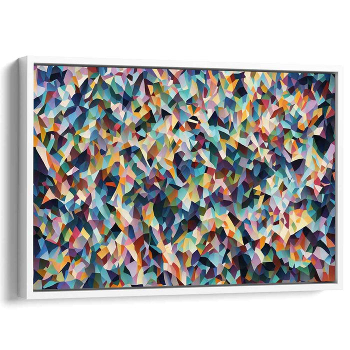 Fragmented Realities Merge: Modern Cubist-Inspired Abstract Canvas Art