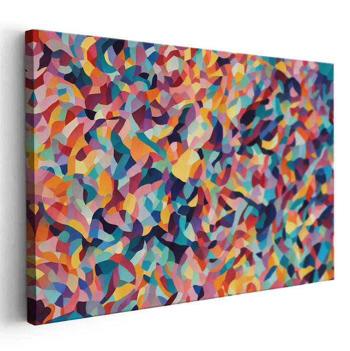 Spectral Reverberations: Vibrant Abstract Expressionist Canvas Art