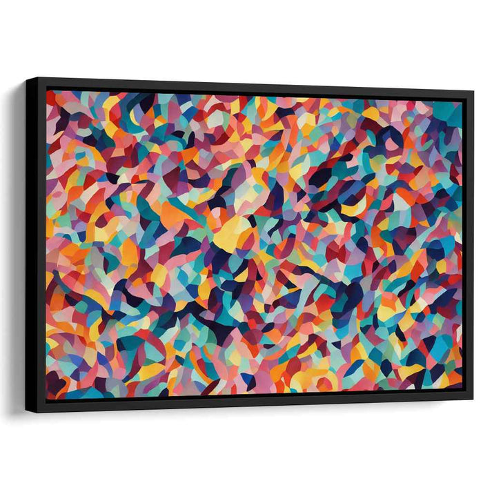 Spectral Reverberations: Vibrant Abstract Expressionist Canvas Art