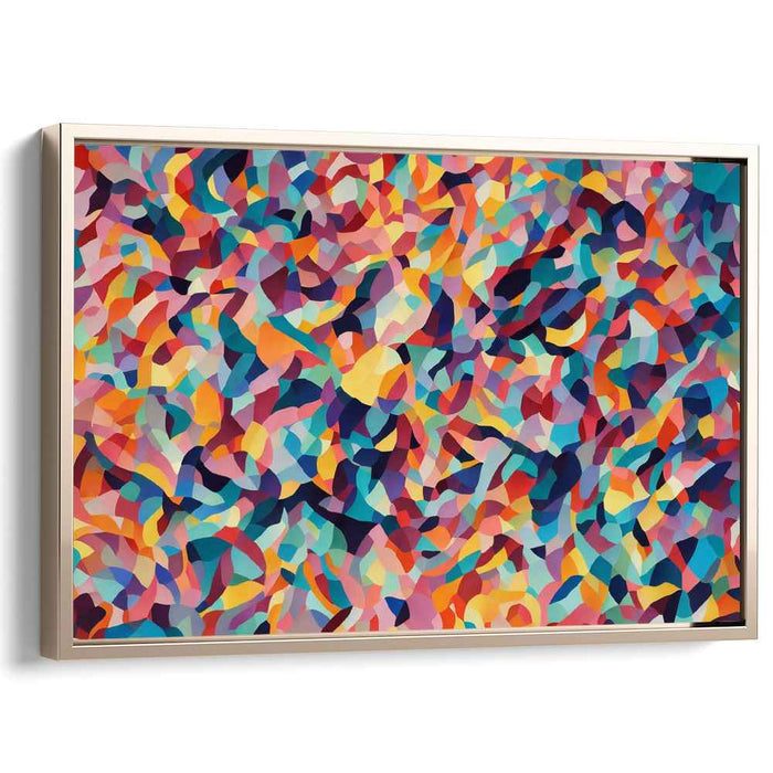 Spectral Reverberations: Vibrant Abstract Expressionist Canvas Art