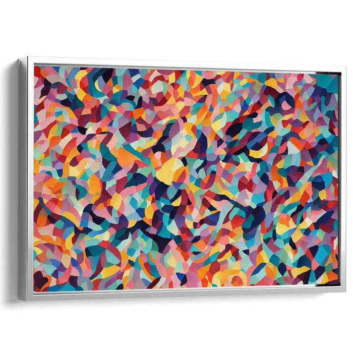 Spectral Reverberations: Vibrant Abstract Expressionist Canvas Art