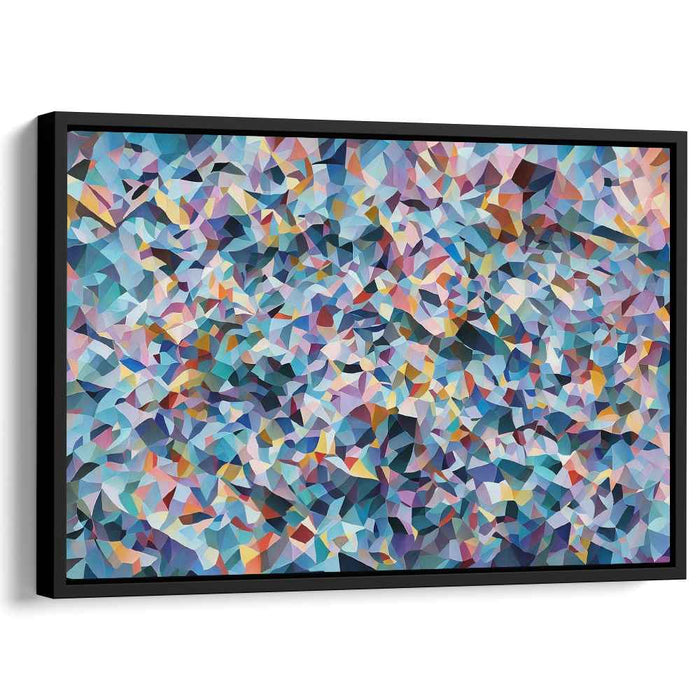 Chromatic Geometric Harmony: Vibrant Polygonal Abstract Art Print