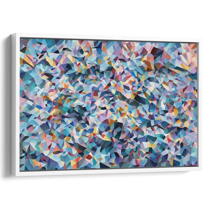 Chromatic Geometric Harmony: Vibrant Polygonal Abstract Art Print