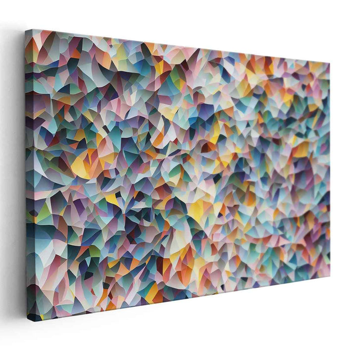 Dreams' Spectrum Splash: Abstract Multicolor Mosaic Canvas Art Print