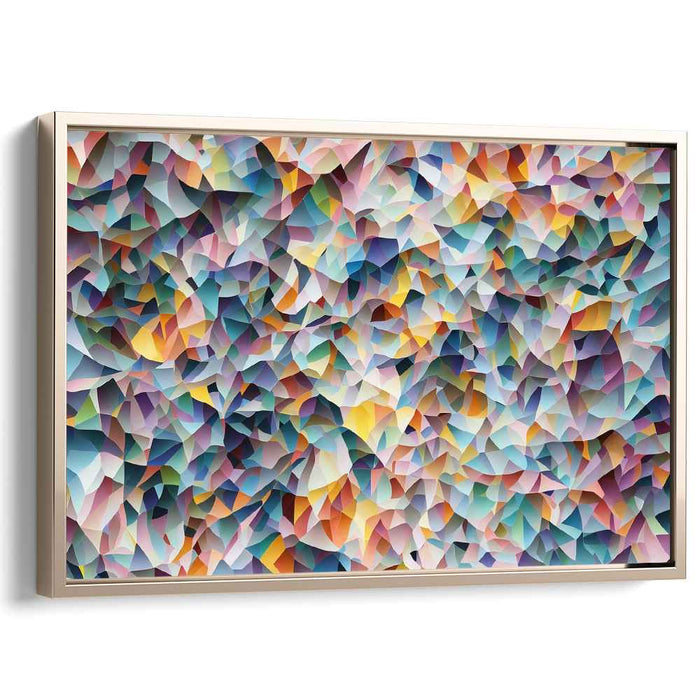 Dreams' Spectrum Splash: Abstract Multicolor Mosaic Canvas Art Print