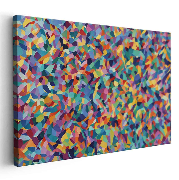 Fragments of Expression: Abstract Expressionist Mosaic Canvas Art Print