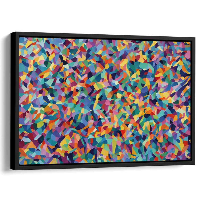 Fragments of Expression: Abstract Expressionist Mosaic Canvas Art Print