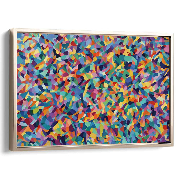 Fragments of Expression: Abstract Expressionist Mosaic Canvas Art Print