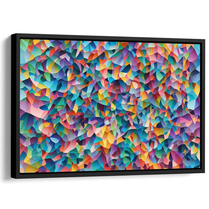 Azure Harmonic Waves Collide: Abstract Geometric Symphony in Blue Canvas Art