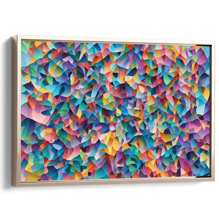 Azure Harmonic Waves Collide: Abstract Geometric Symphony in Blue Canvas Art