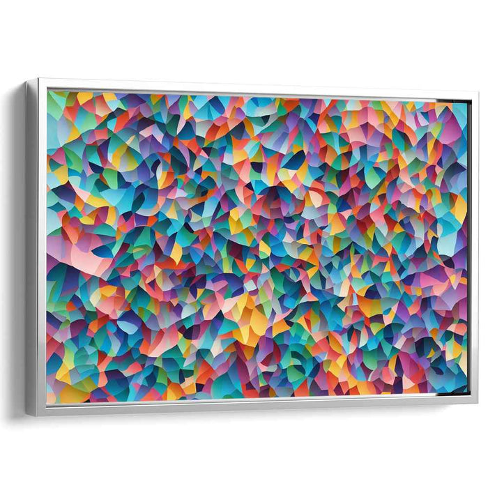 Azure Harmonic Waves Collide: Abstract Geometric Symphony in Blue Canvas Art