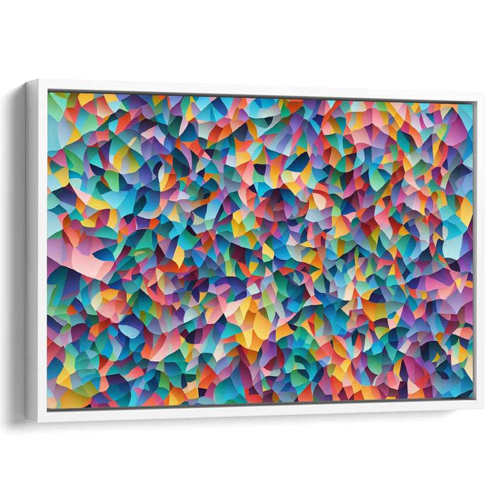 Azure Harmonic Waves Collide: Abstract Geometric Symphony in Blue Canvas Art