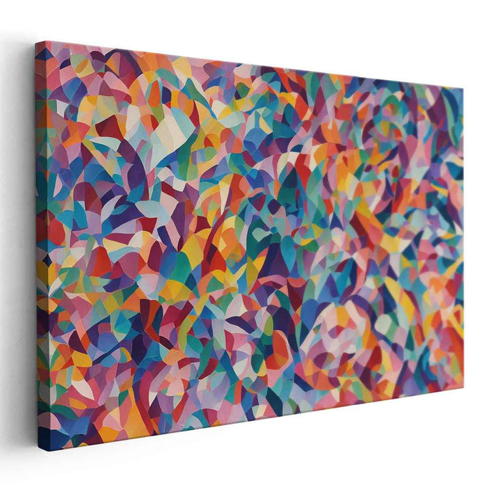 Vivid Umbra Abstraction: Abstract Expressionist Colorful Canvas Art Print