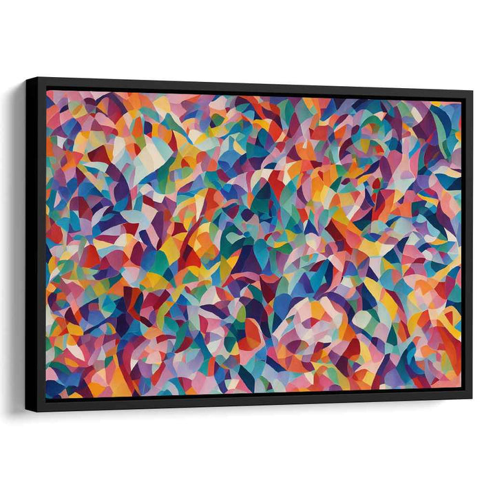 Vivid Umbra Abstraction: Abstract Expressionist Colorful Canvas Art Print