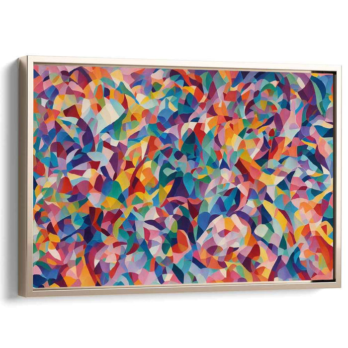 Vivid Umbra Abstraction: Abstract Expressionist Colorful Canvas Art Print