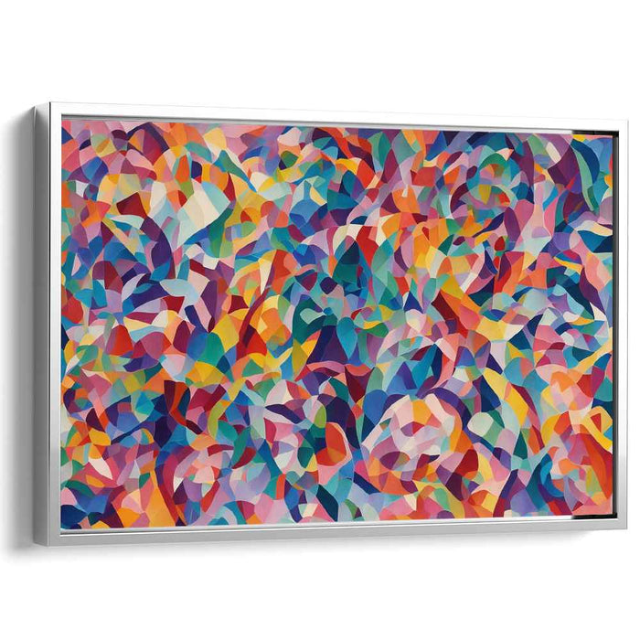 Vivid Umbra Abstraction: Abstract Expressionist Colorful Canvas Art Print
