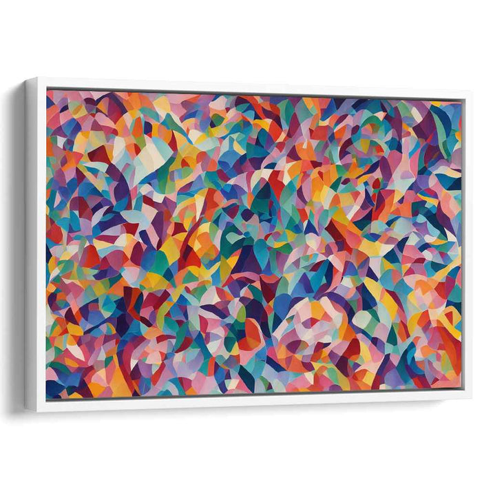 Vivid Umbra Abstraction: Abstract Expressionist Colorful Canvas Art Print