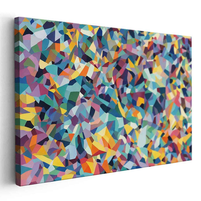 Dynamic Formations: Geometric Abstract Expressionist Canvas Art