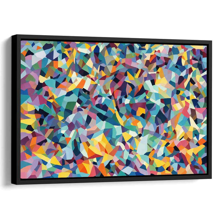 Dynamic Formations: Geometric Abstract Expressionist Canvas Art