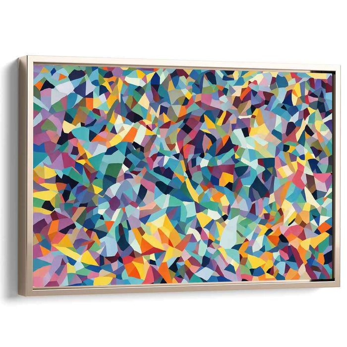 Dynamic Formations: Geometric Abstract Expressionist Canvas Art