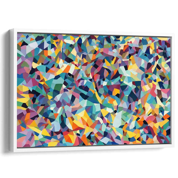 Dynamic Formations: Geometric Abstract Expressionist Canvas Art