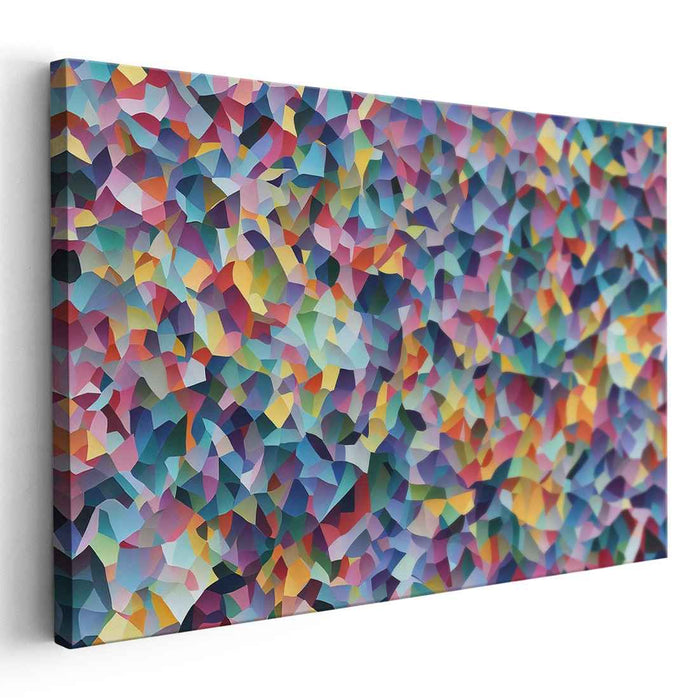 Chaos Harmonized: Modern Abstract Geometric Canvas Art
