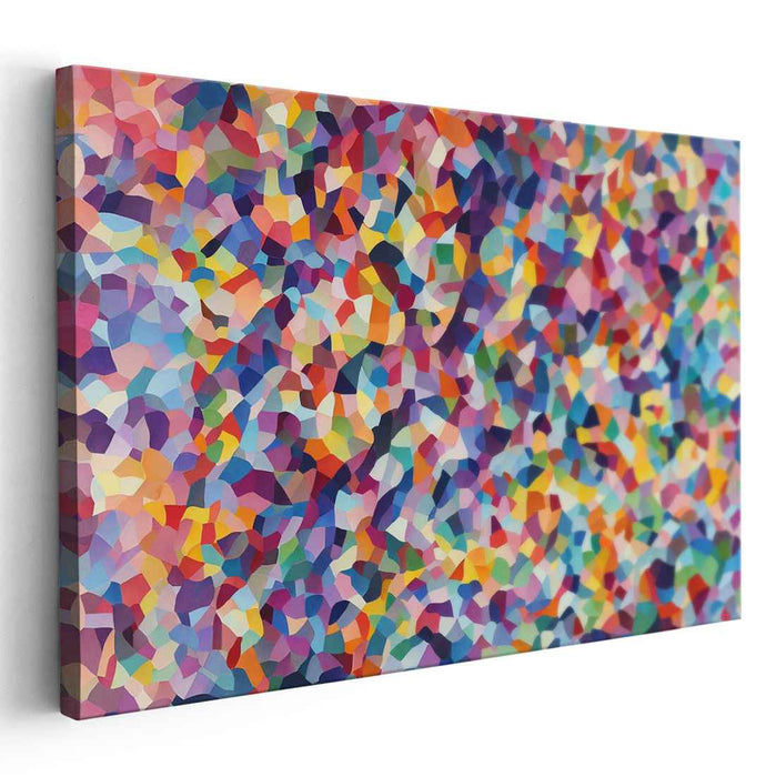 Abstract Unity Matrix: Abstract Geometric Mosaic Canvas Art Print