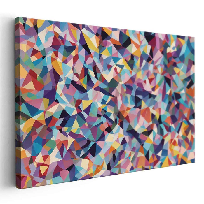 Abstract Prism Swirls: Modern Geometric Abstraction Canvas Art
