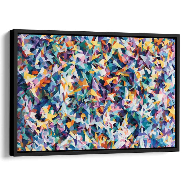 Whirlwind Geometry Dance: Dynamic Abstract Geometric Canvas Art