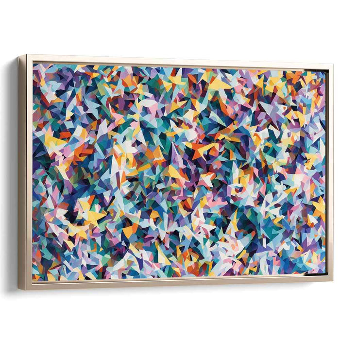 Whirlwind Geometry Dance: Dynamic Abstract Geometric Canvas Art