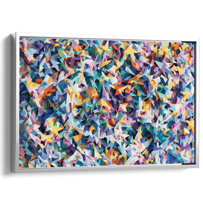 Whirlwind Geometry Dance: Dynamic Abstract Geometric Canvas Art