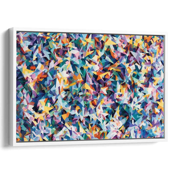 Whirlwind Geometry Dance: Dynamic Abstract Geometric Canvas Art