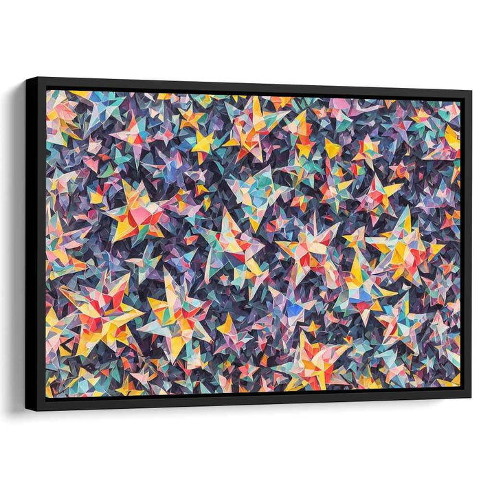 Cosmic Array: Geometric Starburst Canvas Art Print