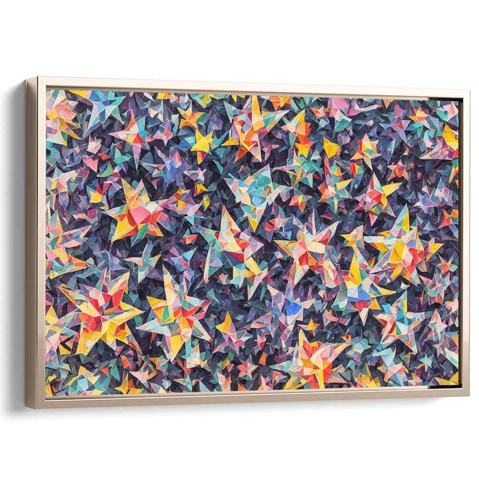 Cosmic Array: Geometric Starburst Canvas Art Print