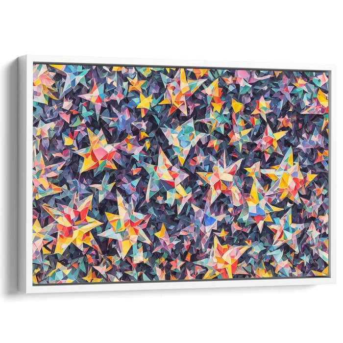 Cosmic Array: Geometric Starburst Canvas Art Print