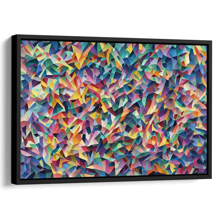 Shape Mosaic Melody: Abstract Geometric Symphony on Canvas