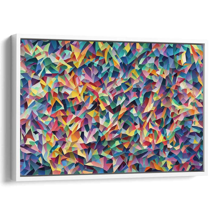 Shape Mosaic Melody: Abstract Geometric Symphony on Canvas