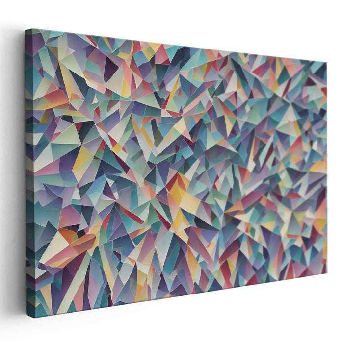 Fragmented Dreamscape Symphony: A Modern Abstract Mosaic Canvas Art