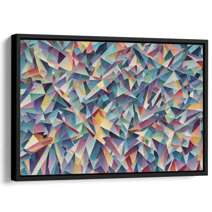 Fragmented Dreamscape Symphony: A Modern Abstract Mosaic Canvas Art
