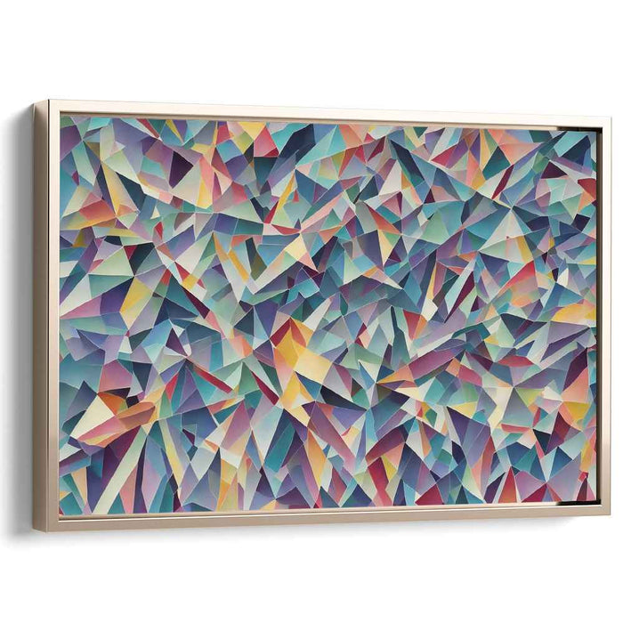 Fragmented Dreamscape Symphony: A Modern Abstract Mosaic Canvas Art