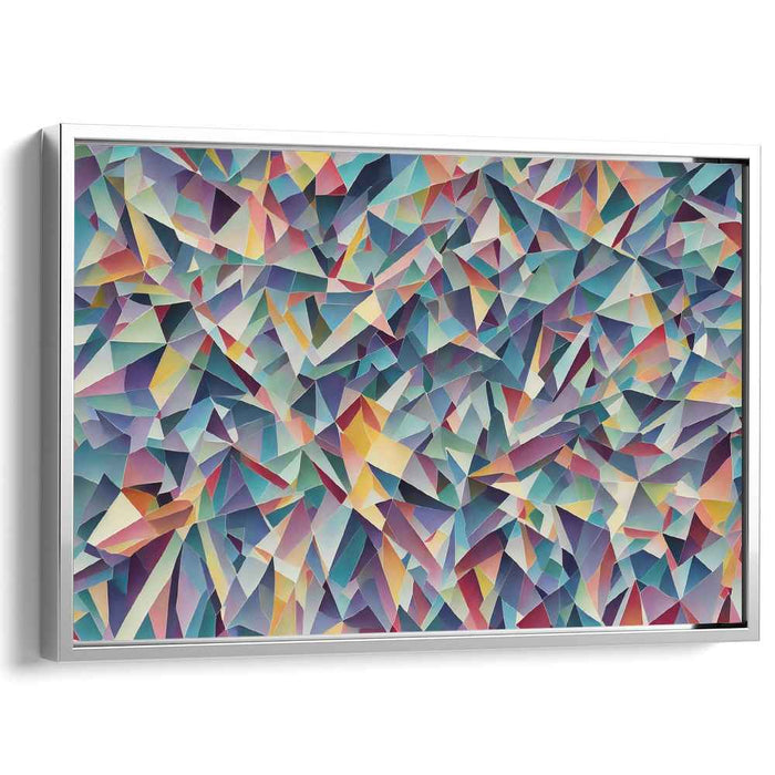 Fragmented Dreamscape Symphony: A Modern Abstract Mosaic Canvas Art