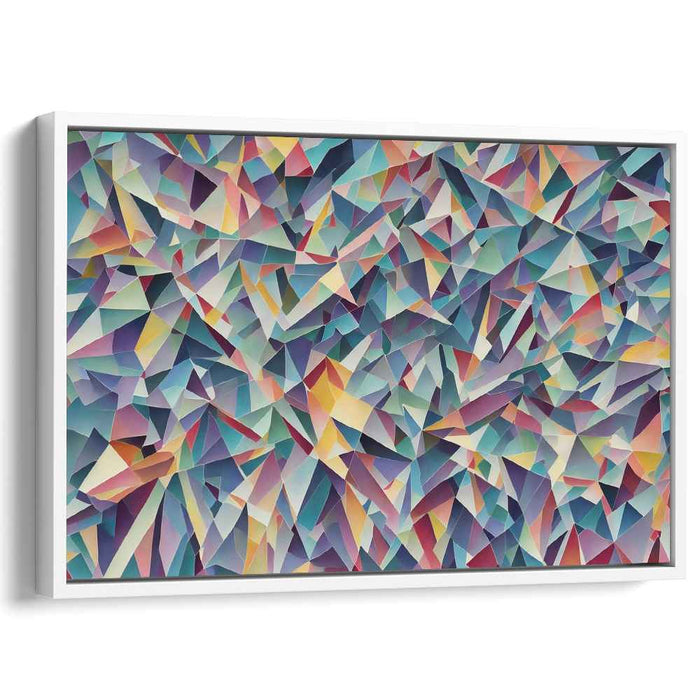 Fragmented Dreamscape Symphony: A Modern Abstract Mosaic Canvas Art