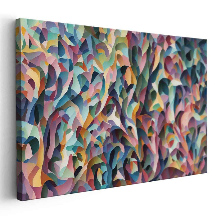 Kaleidoscopic Waves: Abstract Geometric Canvas Art Print