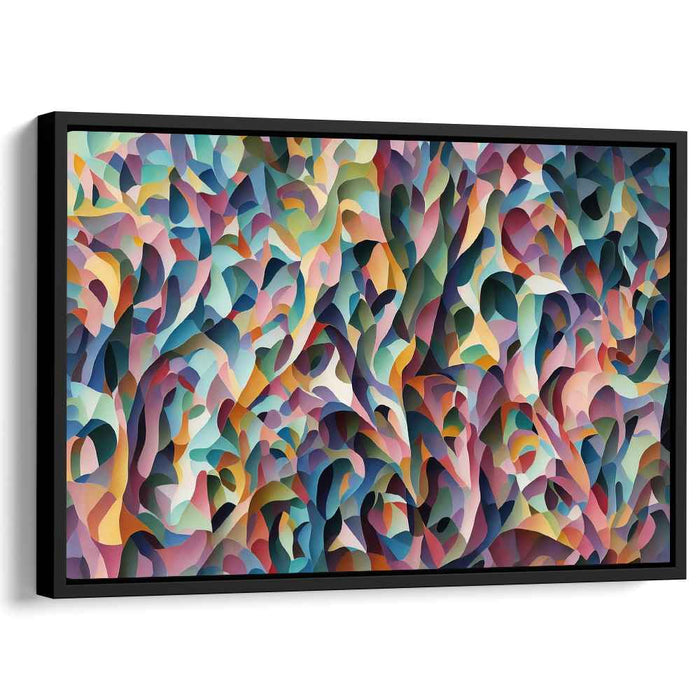 Kaleidoscopic Waves: Abstract Geometric Canvas Art Print