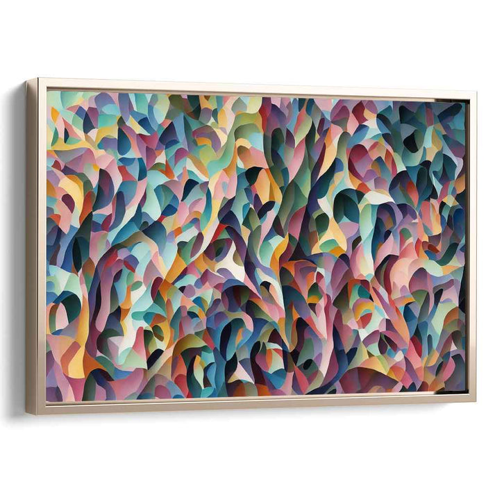 Kaleidoscopic Waves: Abstract Geometric Canvas Art Print