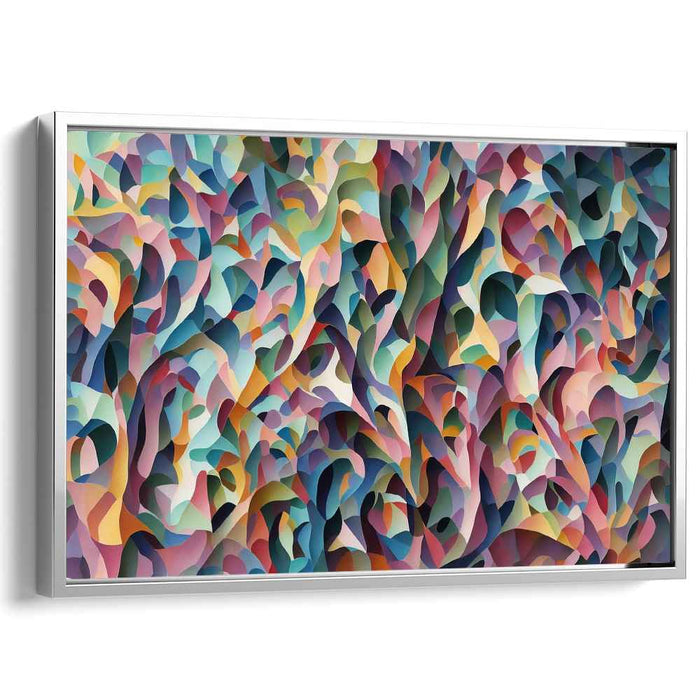 Kaleidoscopic Waves: Abstract Geometric Canvas Art Print