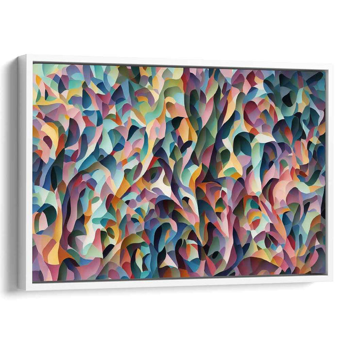 Kaleidoscopic Waves: Abstract Geometric Canvas Art Print